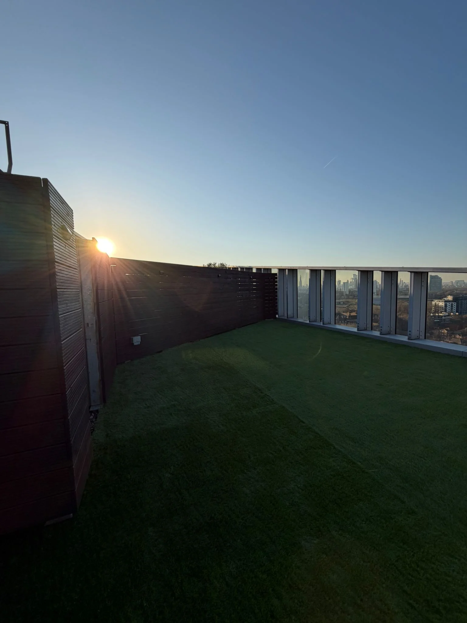 Artificial turf installation in a London garden