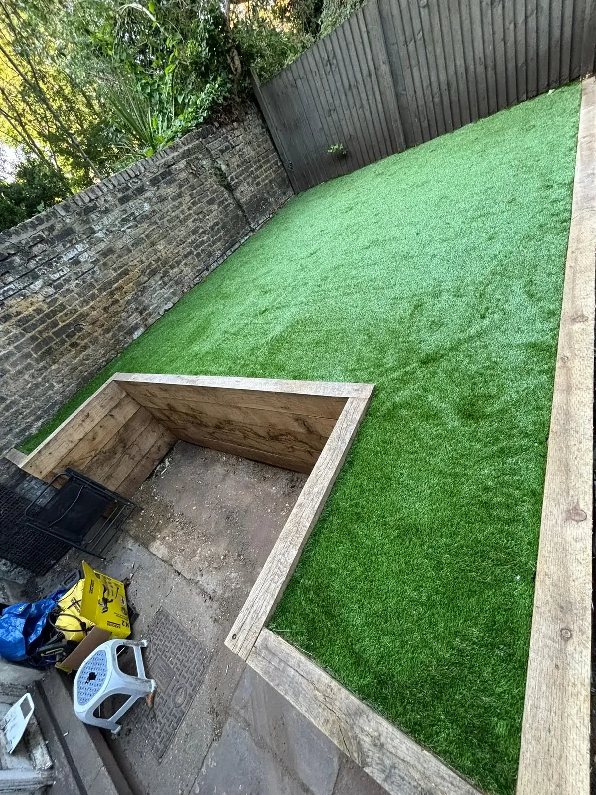Artificial Turf & Raised Beds completed